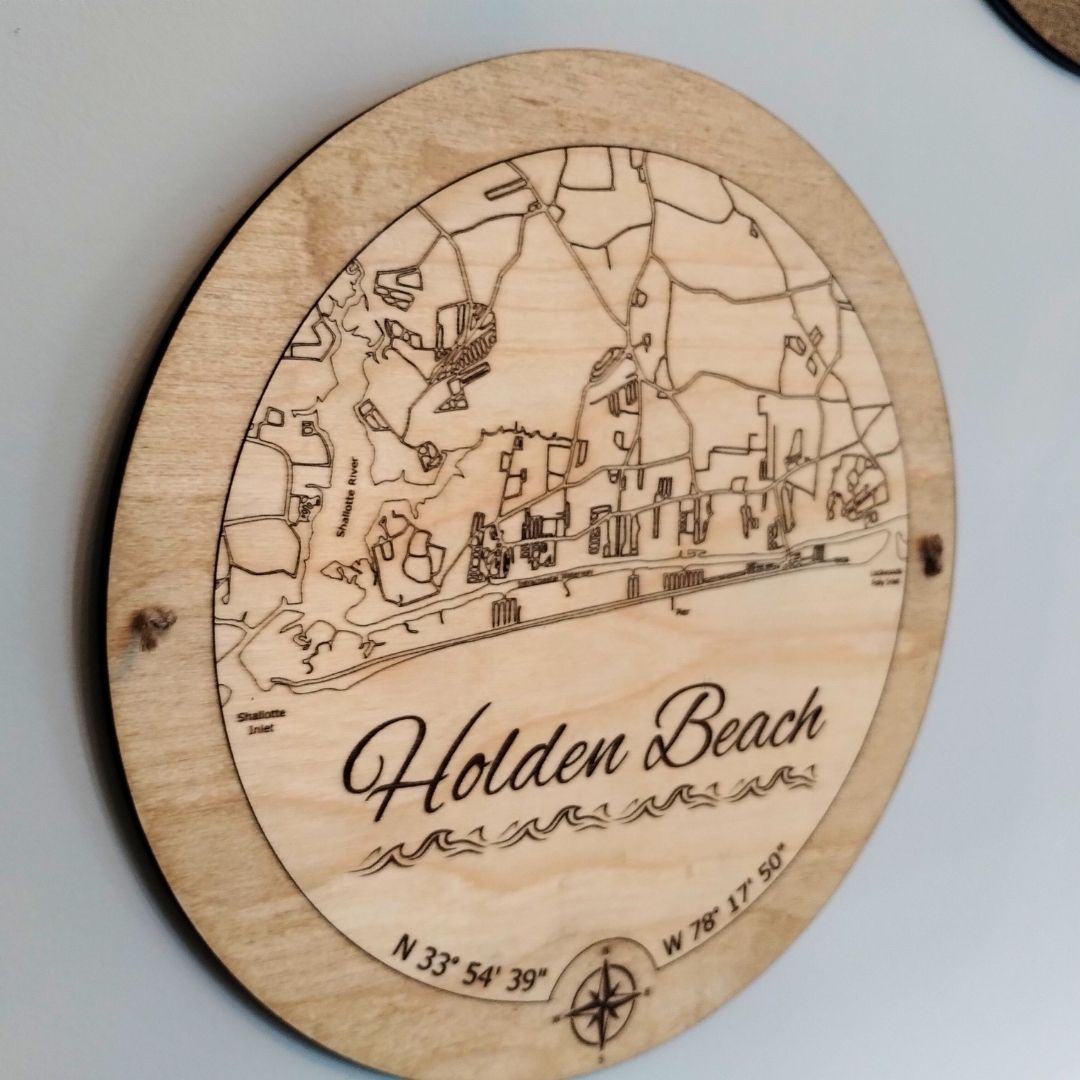Wall Map, Laser Engraved Wood, Round, 12in Diameter