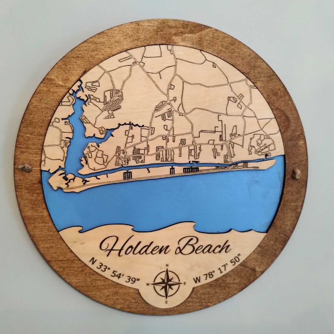 Wall Map, Laser Engraved Wood, Round, 12in Diameter